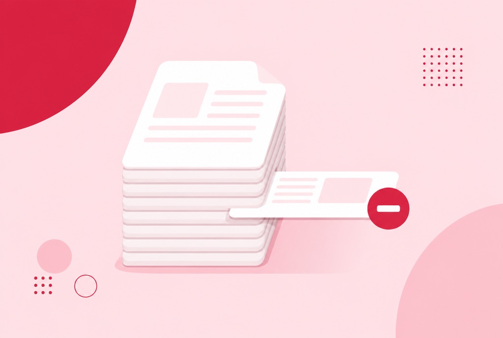 Illustration of pages being removed from a PDF document