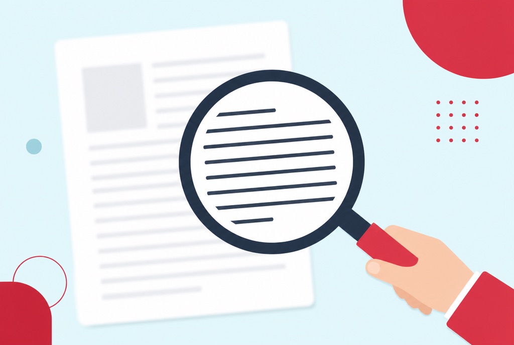 Illustration of a scanned document page gaining a searchable text layer