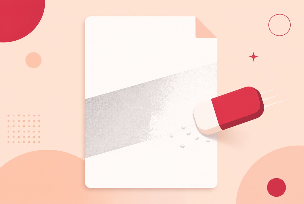 Illustration of a watermark overlay being lifted off a PDF page