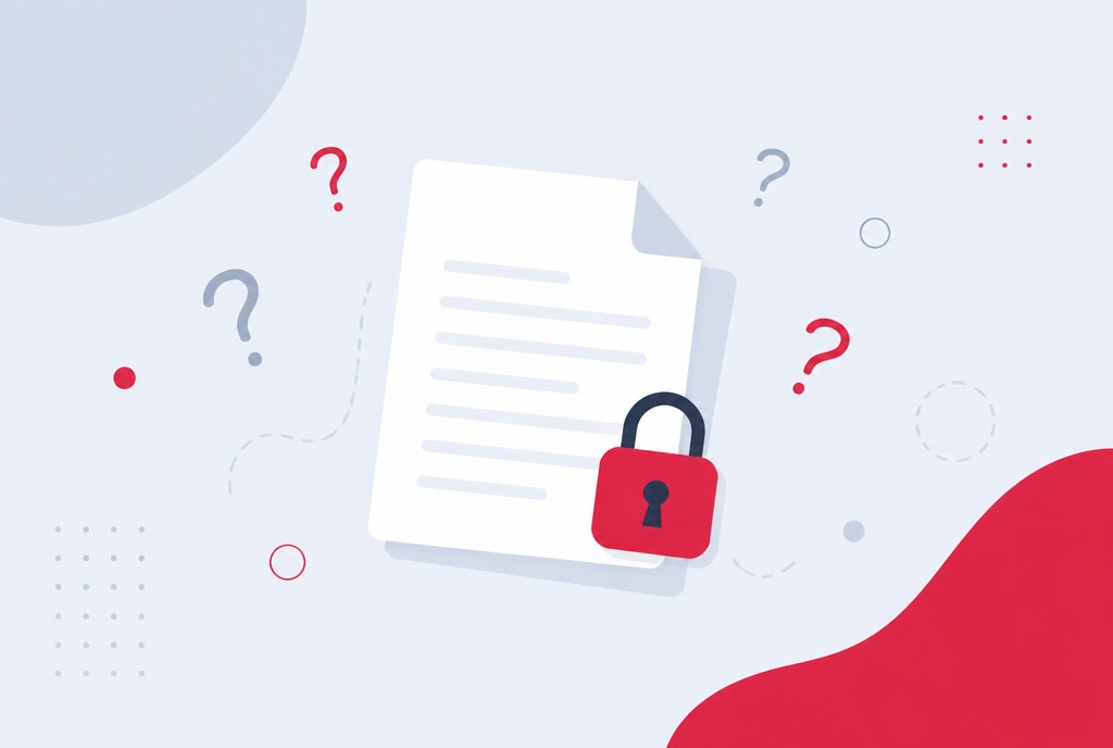 Illustration of a locked PDF document that refuses to be edited